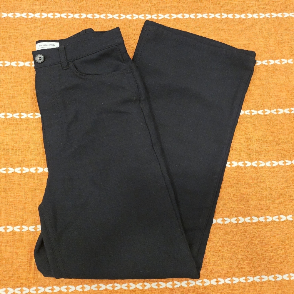 Black Stockholm Atelier & Other Stories Wide Leg Wool Trousers Size 4